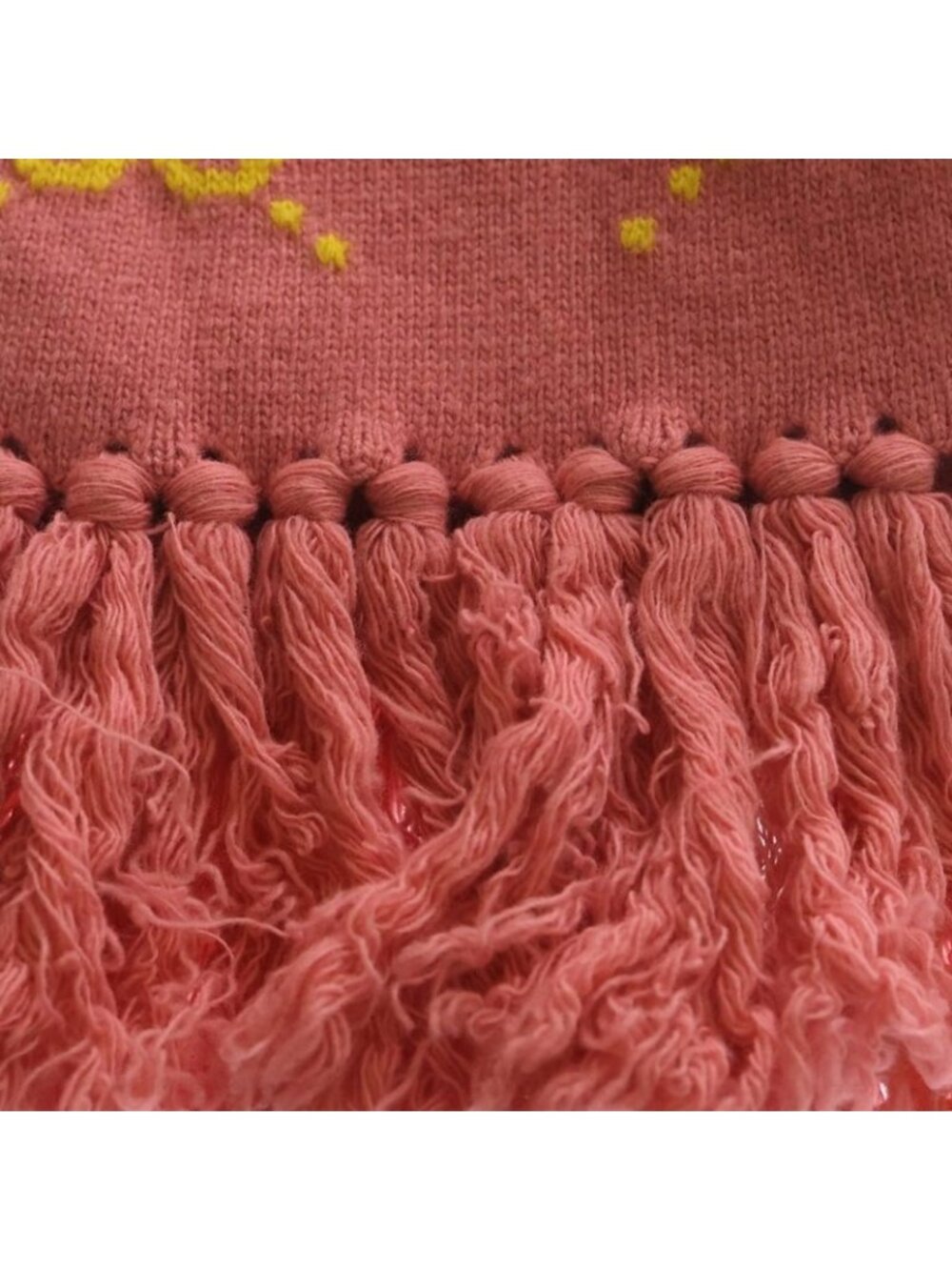 Gucci GG Wool Jacquard Scarf Logo Muffler Pink - Picture 3 of 6